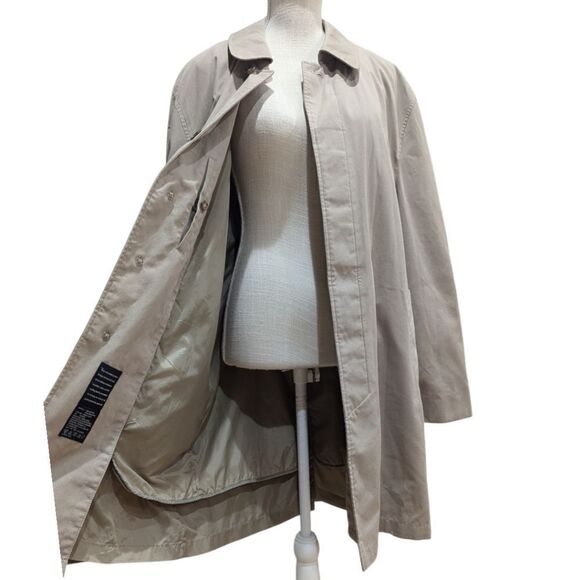 London Fog Men's M Classic Cotton Blend Waterproof Overcoat Trench Knee Length - Picture 6 of 11